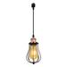 Kiven J-Type Track Lighting 1-Light Industrial Juno track lighting pendants with Metal Cage Lampshade J Track Light Pedant for Kitchen Island Home Cafe Bedroom Cord length 39.4 Copper Red