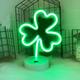 Teissuly LED Neon Lights Green Shaped Neon Night Light USB And Battery Operated Night Lamp Decoration Lights For St Patrick