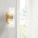 MAICOSY 5.75 Inch Double Tube 2-Light Wall Sconce for Home Decor Frosted glass+gold