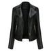 Dtydtpe shacket jacket women Leather Jackets Motorcycle Coat Short Lightweight Pleather Crop Coat womens long sleeve tops winter coats for women