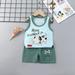 Herrnalise Toddler Baby Boys Girls Clothes Summer Infant Shorts Outfits Cute Animal Print Sleeveless T-Shirts Top with Elastic Shorts 2PCS Set