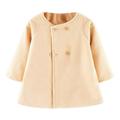 ASFGIMUJ Toddler Jackets For Girls Kids Baby Boys Winter Solid Long Sleeve Button Cape Type Clothes Coat Jacket girls Outerwear Jackets & Coats Beige 12 Months-18 Months