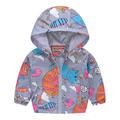 ASFGIMUJ Toddler Jackets For Girls Kids Baby Boys Dinosaur Rainbow Camouflage Zip Windproof Jacket Hooded Trench Lightweight Windbreaker Casual Outerwear Girls Winter Coat Light Blue 3 Years-4 Years