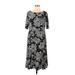 Jones New York Casual Dress - Midi: Black Baroque Print Dresses - Women's Size 8