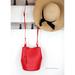 Burberry Bags | New Burberry Lorne Small Red Branded Leather Bucket Crossbody Bag Purse Handbag | Color: Red | Size: S