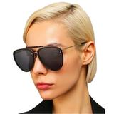 Gucci Accessories | Authentic Gucci Gg0672s Women's Aviator Sunglasses, Black/Grey | Color: Black | Size: Os
