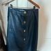 Coach Skirts | Coach Leather Blue Skirt With Signature Turnkey Hardware | Color: Blue | Size: 6