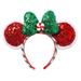 Disney Accessories | Disney Peppermint Twist Holiday Christmas Minnie Mouse Ears | Color: Green/Red | Size: Os