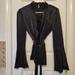 Free People Jackets & Coats | Free People Satin Wrap Blazer | Color: Black | Size: Xs