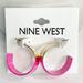 Nine West Jewelry | Nwt Nine West Pink And Gold Dangling Small Hoop Earrings | Color: Gold/Pink | Size: Os