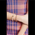 Kate Spade Jewelry | Kate Spade Heritage Spade Thin Enamel Bangle Bracelet Nwt | Color: Gold/White | Size: Os