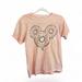 Disney Shirts | Disney Mens Unisex Coral Mickey Ear Donut Tshirt Sz M Fun Food | Color: Brown/Pink | Size: M