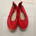 Free People Shoes | Free People Shoes 39 Espadrille Flat Shoes Red Leather Maya Size 8.5 | Color: Red | Size: 8.5