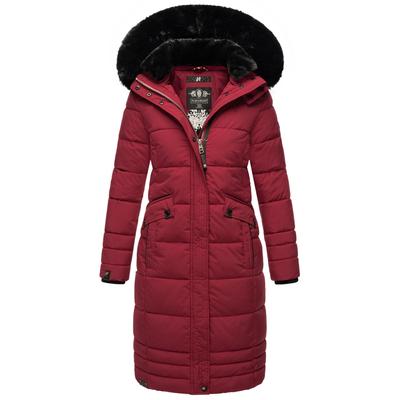 Wintermantel NAVAHOO "Fahmiyaa", Damen, Gr. M (38), rot (bordeaux), Oberstoff: 100% Polyester, Futter: 100% Polyester, Wattierung: 100% Polyester, Ärmelfutter: 100% Polyester, Kunstfell: 100% Polyester, modisch, figurumspielend kniebedeckend, hoch... Image