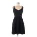 Cynthia Rowley TJX Casual Dress - Mini: Black Solid Dresses - Women's Size Medium