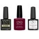 CND Shellac Bundle: Wear Extender Base Coat, No-Wipe+ Top Coat and Signature Lipstick - Perfect Combination for Long-Lasting Shine and Colour Intensity