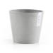 Ecopots Indoor/Outdoor Modern Round Recycled Plastic Planter Flower Pot Plastic in Gray/White | 9.75 H x 10 W x 10 D in | Wayfair 5413724329725