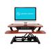 VERSADESK Standing Desk Converter, PowerPro Electric Sit to Stand Desk Riser w/ App Control Wood/Metal in Red/White/Black | Wayfair VDPPE3624-BC