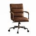 17 Stories Tiaira Genuine Leather Office Chair Upholstered in Brown | 36 H x 22 W x 26 D in | Wayfair 431FF070036E4127A2281C275F9F8D5E