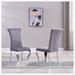 Rosdorf Park Kinzlee Metal Back Side Chair Dining Chair Upholstered/Velvet/Metal in Gray | 41.3 H x 21.1 W x 18.1 D in | Wayfair