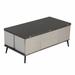 George Oliver Kenrick Coffee Table Wood in Gray/Black | 19.29 H x 47.24 W x 23.62 D in | Wayfair AB601F4B3AA0482C8F1660FF90003368