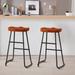 Wrought Studio™ Minimalist style bar stools, set of two, for coffee Wood/Metal in Brown | 29.54 H x 21.66 W x 17.73 D in | Wayfair