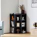 Ebern Designs Sirja Corner Bookcase Wood in Black | 34 H x 28.3 W x 20 D in | Wayfair 41832C8B92264C2EADCFC3E24C8E51B2