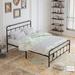 August Grove® Bruyn Metal Bed Frame w/ Headboard Metal in Brown | 43.41 H x 82.97 W x 60.73 D in | Wayfair 1124428F4E9C42C5A949A74332C22BA5