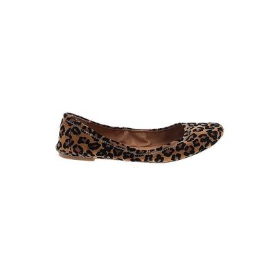 G.H. Bass & Co. Flats: Slip-on Chunky Heel Casual Brown Leopard Print Shoes - Women's Size 9 - Round Toe