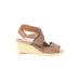 Johnston & Murphy Wedges: Tan Print Shoes - Women's Size 9 1/2 - Open Toe