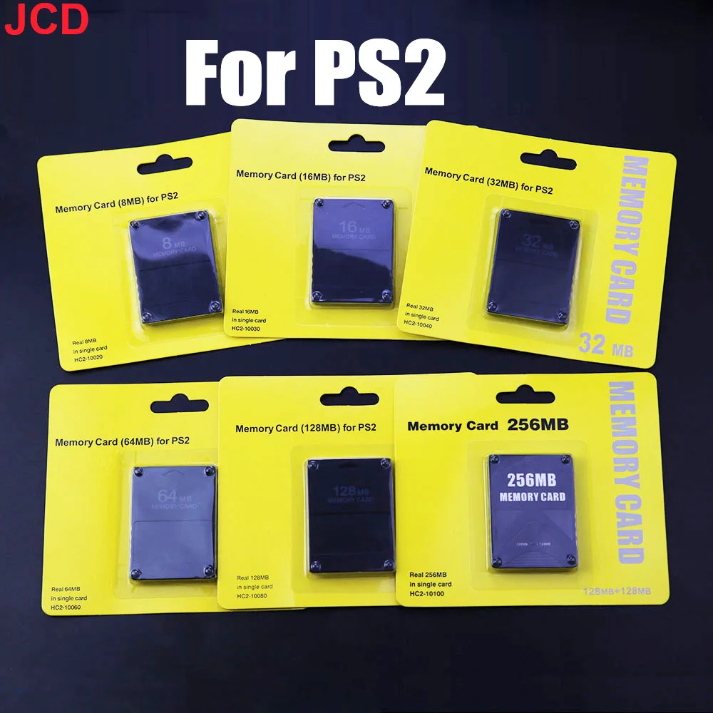 Jcd 1 stücke für ps2-Erweiterungskarten 8MB/16MB/32MB/64MB/128MB/256MB Megabyte-Speicher karte für ps2 Slim Game-Daten konsole
