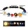 Universum Galaxy Acht Planeten Armbänder Solar System Vormund Sterne Natürliche Stein Perlen