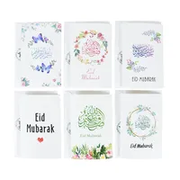 18 Teile/satz Eid Mubarak Grußkarten Eid al-Fitr Grüße Karten Ramadan Hinweis Karten mit Umschläge
