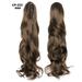 EKOUSN New Years Gifts for Women Long Hair Bun Wig PonyTail High Temperature Silk Fiber Clip 16.5 Inch