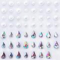 Colored Diamond Paste Acrylic Diamond Star Water Drop Diamond Paste Pearl Tear Diamond Paste Back Glue Face Drill Paste Tattoo Stickers