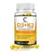 Vitamin D3(5000 iu)+K2 (200 MCG) Capsules Immunity Bone Heart Health - 120 Capsules