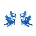 TrexÂ® Outdoor Furnitureâ„¢ 4-Piece Monterey Bay Adirondack Chair Conversation Set in Pacific Blue