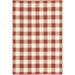 The Gray Barn Style Haven Gingham Check Indoor/Outdoor Area Rug.. Brick Red 1 10 x 2 10 Pet Friendly Stain Resistant 2 x 3 Accent Outdoor Living