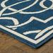 Style Haven Martinique Trellis Indoor Outdoor Blue/Off-White Rug 7 10 Round 8 Round Outdoor Indoor Living Room Patio Round