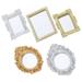 15 Pcs Mini Classic Mirror Decor Miniature House Acrylic Wall Mirrors Decorative