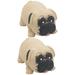 2 Pcs Pug Stress Relief Play Bulk Toys for Kids Pet Dog Licorne Christmas Goodie Bag Fillers Party Favors Child Office