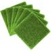 6 Pcs Mini Lawn Doll House Accessory Landscaping Grass Pad Model Train Mat Square DIY Fake