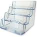 Countertop Clear Plastic Business Card Holder - Holds 2 X 3 1/2 Cards Clear(Sold In Packs Of 3)
