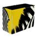 Zebra Pattern PVC Leather Brush Holder and Pen Organizer - Dual Compartment Pen Holder - Stylish Pen Holder and Brush Organizer