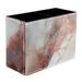 Marble Pattern PVC Leather Brush Holder and Pen Organizer - Dual Compartment Pen Holder - Stylish Pen Holder and Brush Organizer