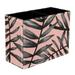 Tropical Leaves Plant Pink Retro Pattern PVC Leather Brush Holder and Pen Organizer - Dual Compartment Pen Holder - Stylish Pen Holder and Brush Organizer