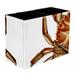 Dungeness Crab Pattern PVC Leather Brush Holder and Pen Organizer - Dual Compartment Pen Holder - Stylish Pen Holder and Brush Organizer