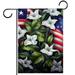 American Flag and Flowers Pattern Garden Banners: Outdoor Flags for All Seasons Waterproof and Fade-Resistant Perfect for a Variety of Outdoor Settings