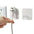 Teissuly 3pc Wall Storage Hook Power Plug Socket Holder Wall Adhesive Hanger Home Office