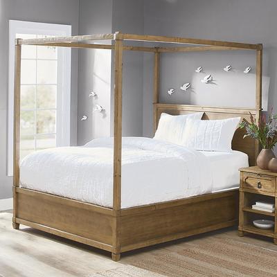 Crawford Convertible Canopy Bed - Queen, Driftwood...